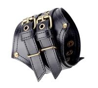 kmgfsd Pulsera de piel de vaca vintage punk para hombres y mujeres que buscan individualidad de dos capas, One Size, como se describe