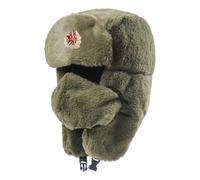 kmgfsd Sombrero Lenin retro soviético ajustable con orejeras de imitación de pieles cálidas para invierno al aire libre sombrero soviético, Ejercito Verde, Talla única