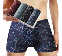 KMHXCGU Calzoncillos tipo bóxer para hombre, 4 piezas/lote, sin costuras, estampados, para hombre, paquete de pantalones cortos, ropa interior de moda, bóxer para hombre, talla grande, L-4XL, Línea 4