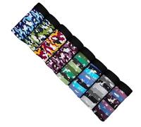 KMHXCGU Calzoncillos tipo bóxer para hombre, 8 piezas/lote, ropa interior para hombre, tendencia a la moda, cómodos, de tela suave, pantalones cortos tipo bóxer de cintura media a rayas de camuflaje