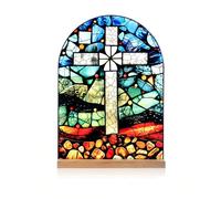 KMIMO - Estatua católica de acrílico para oficina, decoración de mesa, decoración de altar, regalos cristianos