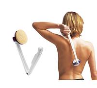 KMINA - Aplicador Crema Espalda Plegable (Incluye Kit de Accesorios), Aplicador Loción Espalda Largo, Rodillo Crema Espalda, Cepillo Aplicador Crema, Esponja Aplicador Largo - Made in Europe