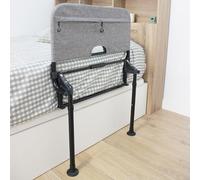 KMINA Barandilla Cama Adulto Abatible con Patas (Altura Somier 29-50 cm), Barrera Cama de Altura Ajustable Pro