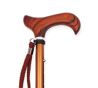 KMINA Bastón Extensible para Mayores, Madera de Haya, Regulable | Aluminio Ligero, Empuñadura Ergonómica, Contera de Goma, Ambidiestro, Telescópico, Anciano, Caballero, Uso Diario, Modelo Pro