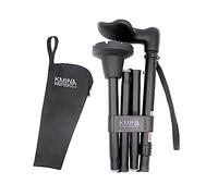 KMINA Baston Plegable Ergonomico, Altura Regulable, Base Grande, Bastones para Mayores, Hombre y Mujer, Anatomico
