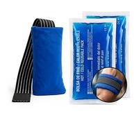 KMINA Bolsa Gel Frío Calor Reutilizable con Funda, Azul (2 uds)