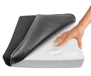 KMINA Cojín Antiescaras para Silla de Ruedas (41x41x7 cm), Viscoelástico de Alta Densidad, Negro - Fabricado en España