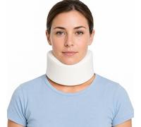 KMINA Collarín Cervical (1 Unidad) Blando, Soporte de Cuello con Espuma Flexible y Cierre Ajustable, Tejido de Algodón, sin Látex, Contorno 39 a 43 cm, para Adultos