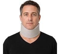 KMINA Collarín Cervical Semirrígido, Cuello 30 a 38 cm, Soporte Ajustable para Adulto, Espuma Ligera, Tejido de Algodón Suave, Cierre Adherente Fácil de Colocar