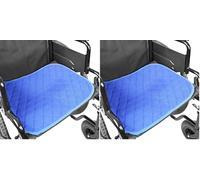 KMINA Empapador Silla de Ruedas Lavable 5 Capas (x1 ud, 40x50 cm), Protector Incontinencia Adultos, Reutilizable, Azul - Fabricado en Europa (Paquete de 2)