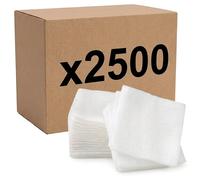 KMINA Gasas de Algodón (2500 Unidades) 13 Hilos 4 Capas 10 x 10 cm Plegadas Transpirables Alta Absorción Malla Indesmallable 100% Algodón