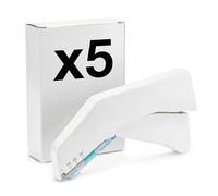 KMINA Grapadora para Sutura Cutánea (5 Unidades), 35 Grapas Estériles, Acero Inoxidable, Diseño Ergonómico, Libre de Látex, Apertura Fácil, Pack con Envases Individuales