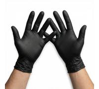 KMINA Guantes Nitrilo Talla M (200 Guantes, 2 Cajas de 100), Desechables, Sin Polvo, Libre de Latex, Negro