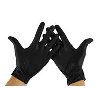 KMINA Guantes Nitrilo Talla S (x100 uds), Desechables, Sin Polvo, Libre de Latex, Negro