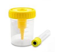 KMINA Kit de Recogida de Orina por Vacío (150 unidades), Contenedor de 100 ml con Graduación y Tubo de Vacío de 9 ml, Sistema Cerrado e Higiénico
