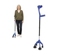 KMINA Muleta Adulto 4 Patas (Pesada y Robusta 1,5 Kg), Ajustable Usuarios >1,55m de Altura, Diseño Patentado - Fabricado en España