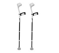 KMINA - Muletas Adulto Acolchadas (x2 uds), Muletas Adulto Regulables Aluminio, Muletas Ortopédicas, Muletas para Caminar, Muletas Ergonómicas, Muletas Gris - Fabricado en España.