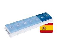 KMINA Pastillero Semanal 1 Toma Español, Grande, Organizador de Medicamentos, Portátil