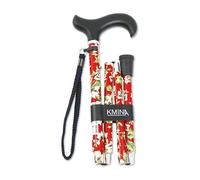 Kmina Pro Baston Plegable Flores Rojo 1 ud