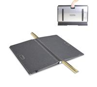 KMINA Rampa Plegable para Silla de Ruedas 4 cm Alto, Aluminio con Superficie Antideslizante, Rampa de Umbral, Capacidad de 270 kg, Diseño Portátil con Asa y Funda