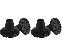 KMINA Tacos Anchos de Goma para Muletas y Bastones 17-19 mm, Negro (2 uds) (Paquete de 2)