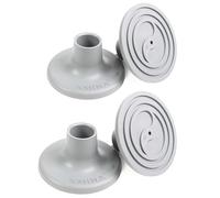 KMINA Tacos de Goma para Sillas de Ducha Anchos (Tubo 28 mm, x4 uds), Repuesto Redondos, Antideslizante Gris