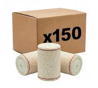 KMINA Venda de Crepe Elastica (150 unidades, 15 cajas de 10) 5 cm x 4 m Algodon Transpirable y Lavable
