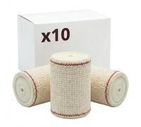 KMINA Venda de Crepe Elastica de Algodon, Blanca, 10 cm x 10 m (10 uds)