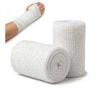 KMINA Venda Elastica (240 unidades, 12 cajas de 20) 5 cm x 4 m, Elasticidad 100%, Sin Latex Blanca para Soporte y Sujecion