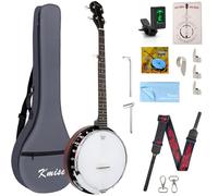 Kmise 5 cuerdas Banjo Remo cabeza cerrada Sapele espalda con correa sintonizadora de bolsa cuerdas pickup selecciones regla llave puente (MI2953-KUS)