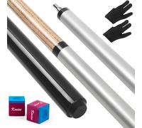 Kmise Break Cue Stick,21oz 2-Piece Break Cue Stick Punch Billiard Pool Cue Sticks con 13mm Pro Breaking Tip,Includes Pool Chalk and Glove.