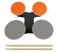 Kmise Kit de 4 almohadillas silenciosas para práctica de batería con baquetas, almohadilla portátil y ajustable para práctica silenciosa, kit de almohadilla de práctica de tambor perfecto para