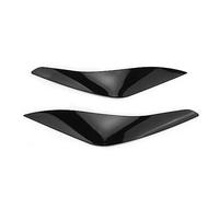 KMLONG Cubierta de cejas for párpados y luz trasera de coche, accesorios embellecedores for VW Polo MK6 AW estándar GTI r-line 2018-2021, 1 par Cejas de faros(Glossy Black)