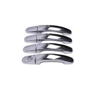 KMLONG Embellecedor de cubierta de manija de puerta de coche Compatible for Ford, Escape Kuga 2009-2016, accesorios adhesivos cromados de fibra de carbono cubierta de moldura de manija de puerta exter