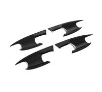KMLONG Embellecedor de cubierta de manija de puerta de coche Compatible for MG MG4 EV 2022-2024 EH32 Mulan, pegatina negra de fibra de carbono, accesorios de estilo for automóvil cubierta de moldura d