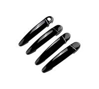 KMLONG Embellecedor de cubierta de manija de puerta de coche Compatible for Serie 1 2010-2016 F21 F20 E81 E87 E82 Adhesivo cromado negro brillante Accesorios de estilo for automóvil cubierta de moldur
