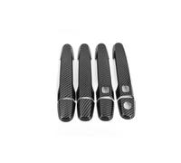 KMLONG Embellecedor de manija de puerta de coche, accesorio de estilo cromado de fibra de carbono, Compatible for Hyundai, Santa Fe 2007-2012 cubierta de moldura de manija de puerta exterior(2 buttons