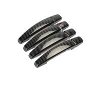 KMLONG Embellecedor de manija de puerta de coche Compatible for Chevrolet, Sail Compatible for Chevrolet, TRAX 2015-2018 Sail 3 pegatinas de fibra de carbono cromadas accesorios de calcomanías cubiert