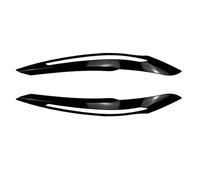 KMLONG Faro cejas EyelidFit for BMW F20 F21 1 serie 118i 120d 120i M135i pre-lci ABS negro brillante/pegatinas 3D con apariencia de carbono Ceja para faros de automóvil(Gloss Black)