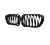 KMLONG Parrilla de parachoques delantero de coche, Compatible for 3 Series E46 4 puertas 4D 4DR 1998-2001 Accesorios GrilleRacing Grills Rejillas negras brillantes cubierta de rejilla del parachoques