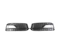 KMLONG Parrilla de Parachoques Delantero de Coche, Compatible for S5, A5 S-Line 2013-2016 8T0807681K 8T0807682K Cubierta de Rejilla de luz antiniebla de Malla de Panal cubierta de rejilla del parachoq