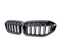 KMLONG Parrilla delantera de 2 listones for coche, parrilla de carreras Compatible for Serie 3 G20 G21 328i 335i 340i 2019-2022 cubierta de rejilla del parachoques delantero del vehículo