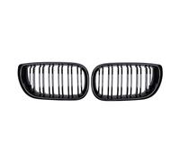 KMLONG Parrilla delantera de coche, apta para, Serie 3 E46, 4 puertas, 2002-2005, rejilla negra brillante de repuesto for coche, parrillas de carreras con capó de doble listón cubierta de rejilla del