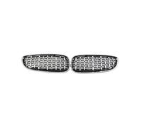 KMLONG Parrilla delantera de coche, Compatible for E89 Z4 2009-2016, parrilla de malla estilo meteorito de diamante cromado cubierta de rejilla del parachoques delantero del vehículo(Silver)