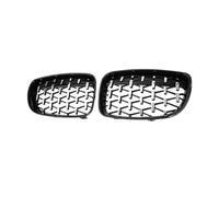 KMLONG Parrilla delantera del coche, Compatible for E81, E82 E87 E88 128I 130I 135I 1 Serie 2007-2011 Rejillas de diamante Parrilla de carreras cubierta de rejilla del parachoques delantero del vehícu