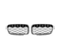 KMLONG Parrillas delanteras de coche, Compatible for Serie 3 F30 F31 F35 320i 320d 325i 2012-2017 Sport Grill Star cubierta de rejilla del parachoques delantero del vehículo(Silver)