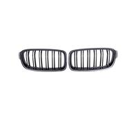KMLONG Rejilla de parachoques delantero de coche, Compatible for F30 F31 F35 3 Series 2013-2019, parrilla de carreras, estilo de fibra de carbono, accesorios for automóviles de doble listón cubierta d