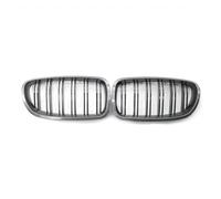 KMLONG Rejilla Delantera, Compatible for 5 F11, F10 4 Puertas 2010-2016 520i 523 525i 530i Car Styling Car Racing Grills cubierta de rejilla del parachoques delantero del vehículo(Carbon fiber)