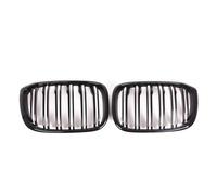 KMLONG Rejilla delantera, Compatible for X3 G01 X4 G02 X4 25i 30i 2018+ Parrilla estilo listón negro brillante cubierta de rejilla del parachoques delantero del vehículo