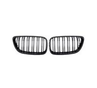 KMLONG Rejilla Delantera del Coche, Compatible for Serie 2, F22 F23 F87 M2 2014-2019, Parrilla de Carreras de Accesorios, Parrillas de Doble línea Negras Brillantes cubierta de rejilla del parachoques